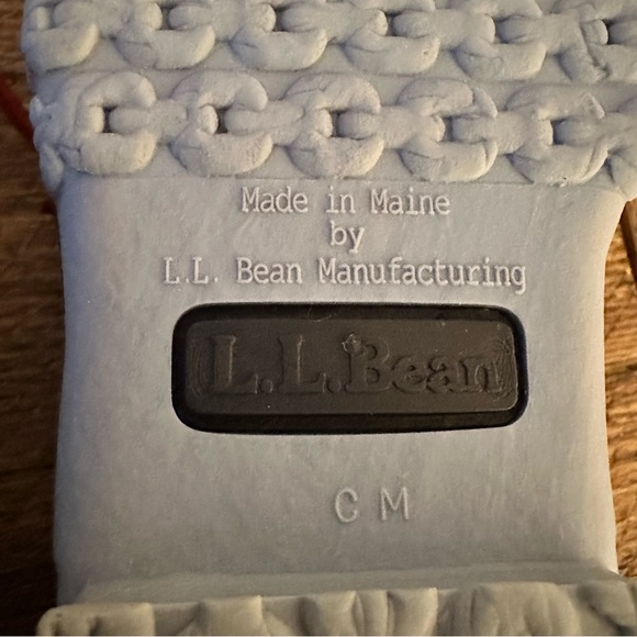 L.L. Bean Navy Duck Boots Leather Rubber Moc - Picture 12 of 16